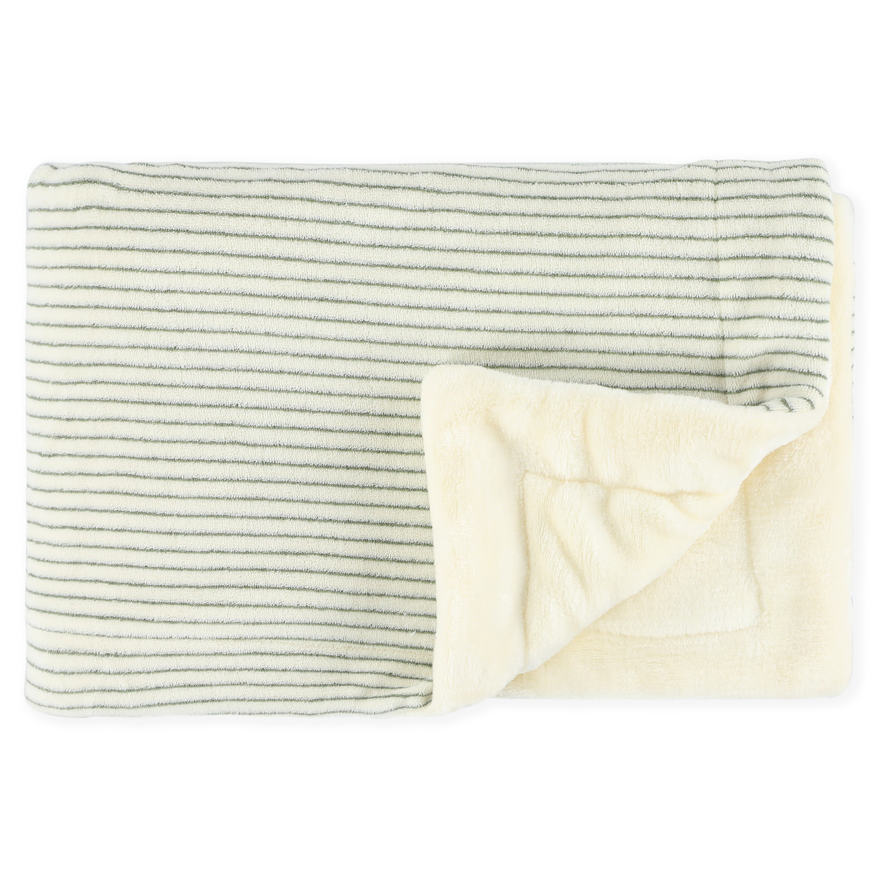 Fleece blanket | 75x100cm - Stripes Olive